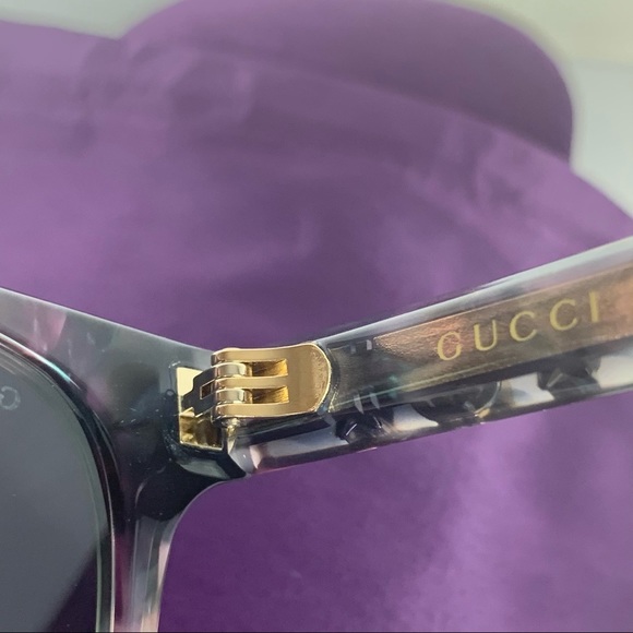 ❌SOLD❌GUCCI GG0232SK 004 Purple Havana Oval Grey - Picture 14 of 16